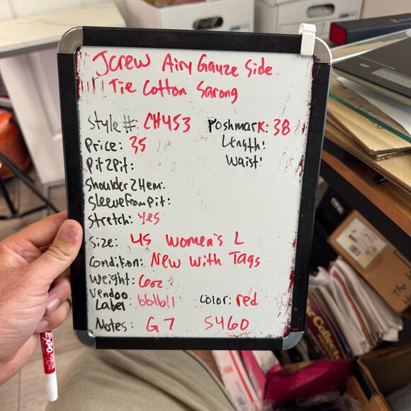 J Crew Airy Gauze Side Tie Cotton Sarong US Women's L New - Picture 7 of 7